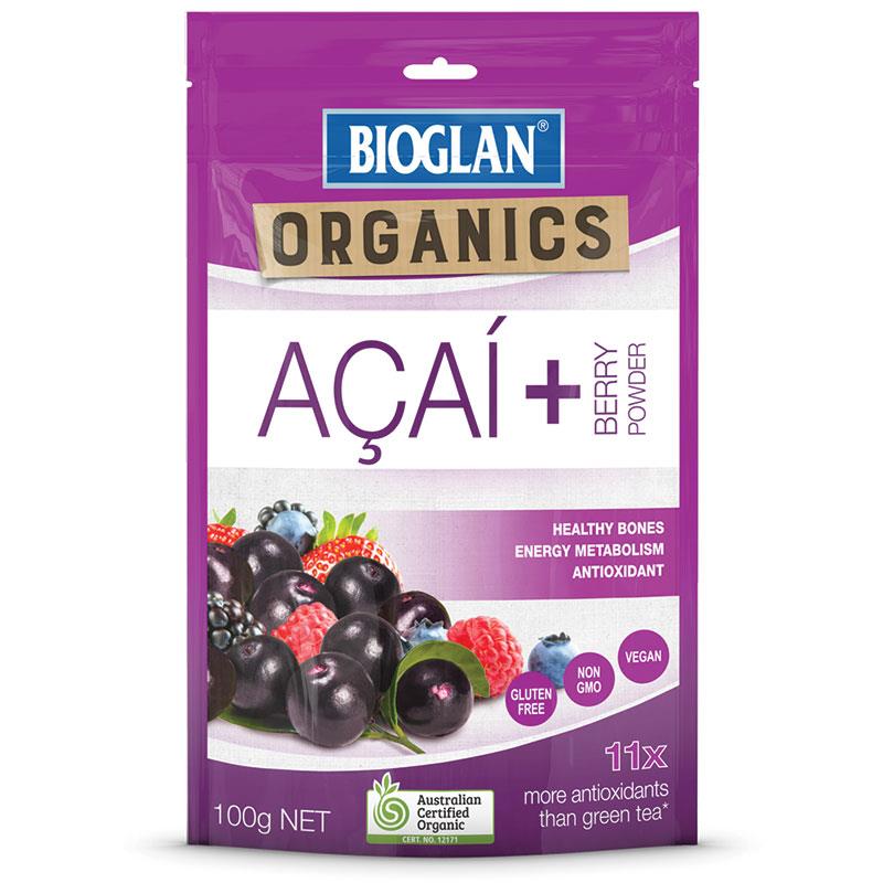 Bioglan Acai Berry Plus SuperFoods 50g [바이오글랜] 오가닉 아사이 + 베리 파우더 100G