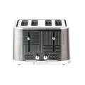 [러셀홉스] Russell Hobbs Geo Steel 4 Slice Toaster - Black Stainless Steel 00696