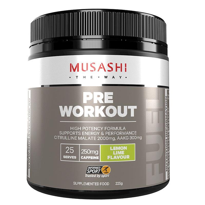 [무사시] 프리 워크아웃 레몬 라임 225g Musashi Pre Workout Lemon Lime 225g