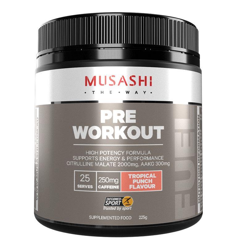 [무사시] 프리 워크아웃 트로피칼 펀치 225g Musashi Pre Workout Tropical Punch 225g