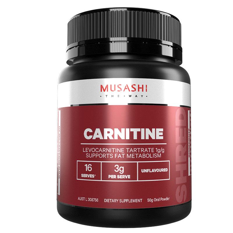 [무사시] 카르니틴 파우더 50g Musashi Carnitine Unflavoured 50g