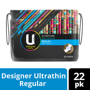 [유바이코텍스] 레귤러 디자인 울트라 씬 패드 with 날개 22P U By Kotex Regular Disigns Ultra Thin Pads with Wings 22P