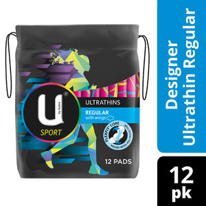 [유바이코텍스] 울트라 씬 스포츠 레귤러 패드 12P U By Kotex Ultra Thin Sport Regular Pads 12P