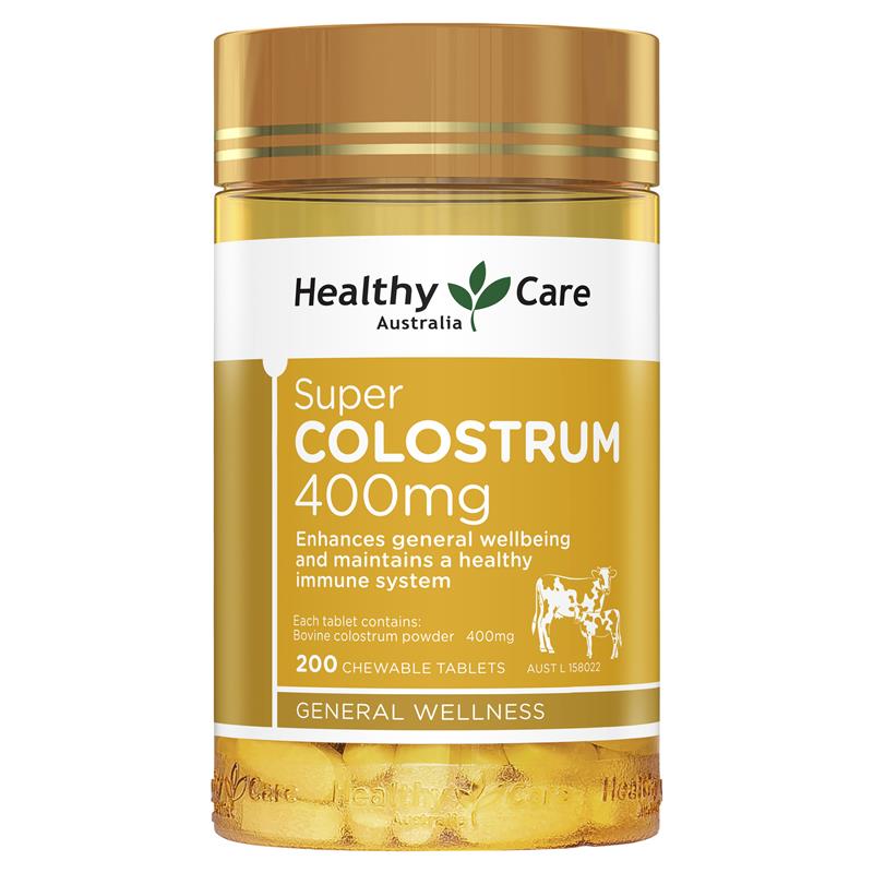 Super Colostrum [헬시케어] 수퍼 초유 츄어블 200정 (유통기한 2025년 5월) 