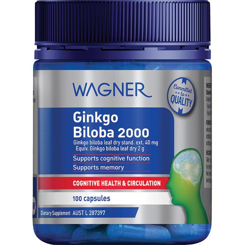 [와그너] 징코 빌로바 2000mg 100캡슐 (뇌기능, 기억력 서포트)